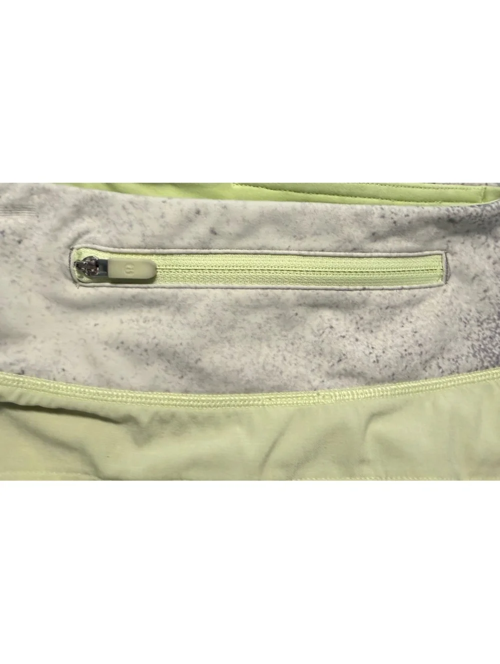 Lululemon Activewear Set Top & Speed Up Shorts Lime Green Gray EUC Size XS/S